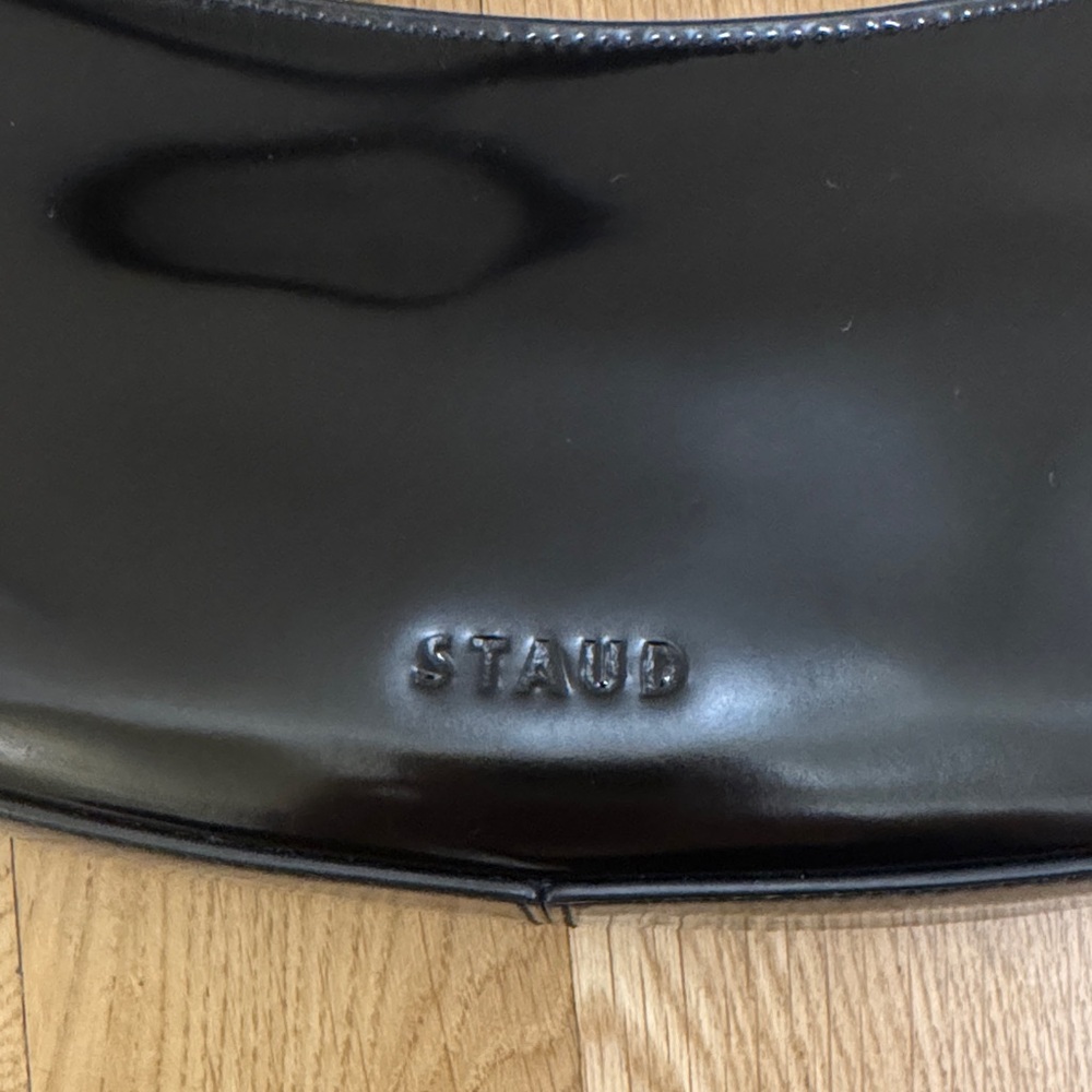 STAUD Black Shoulder Bag with Mixed Metal Rings - Picture 3 of 8